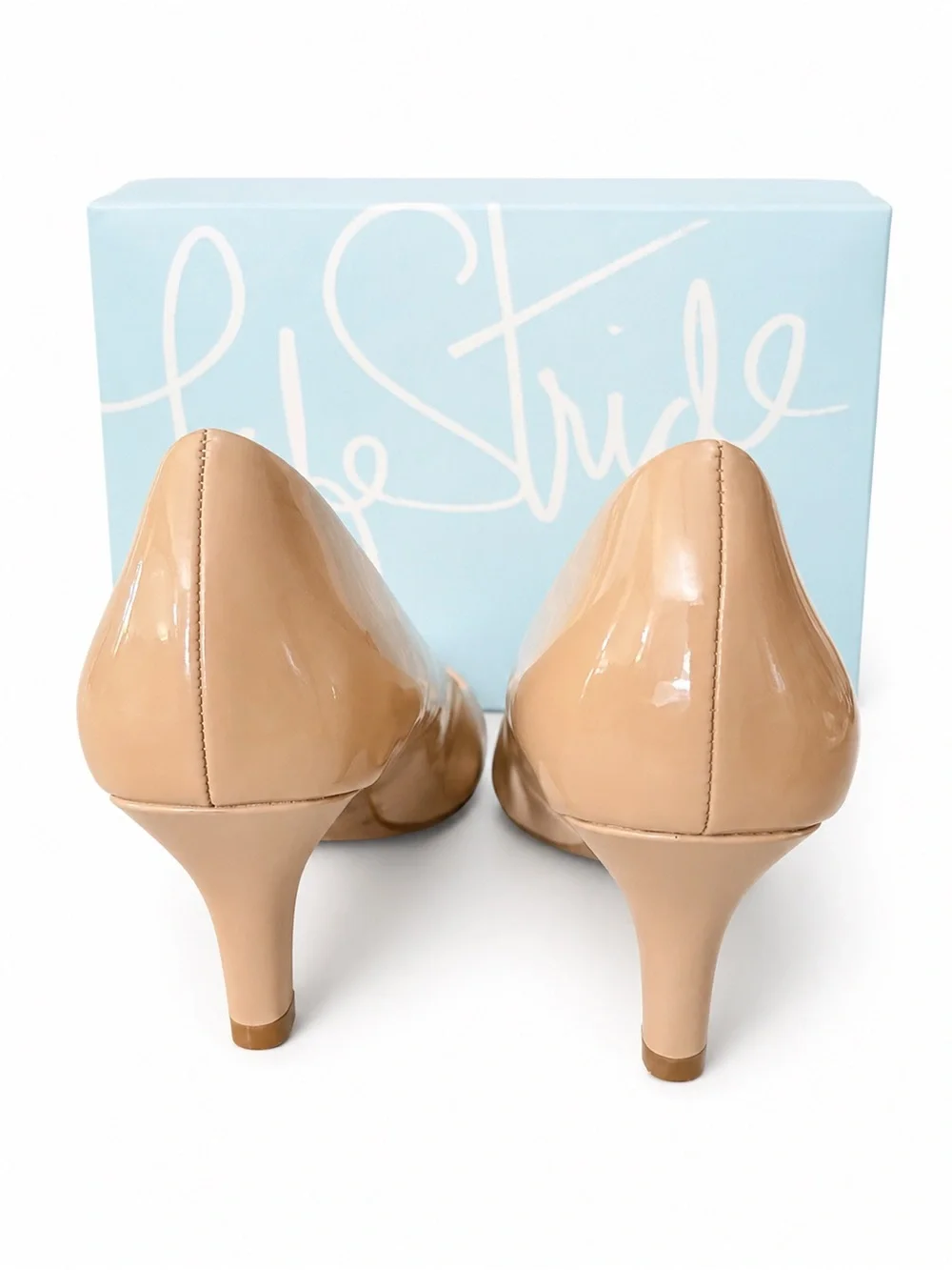 LifeStride Nude Patent Leather Kitten Heel Pumps Size 10M